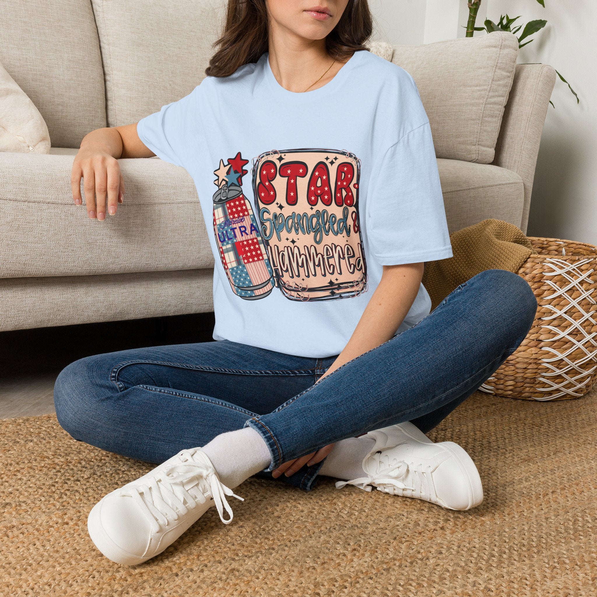 Star Spangled & Hammered Patriotic Tee (4th of July)