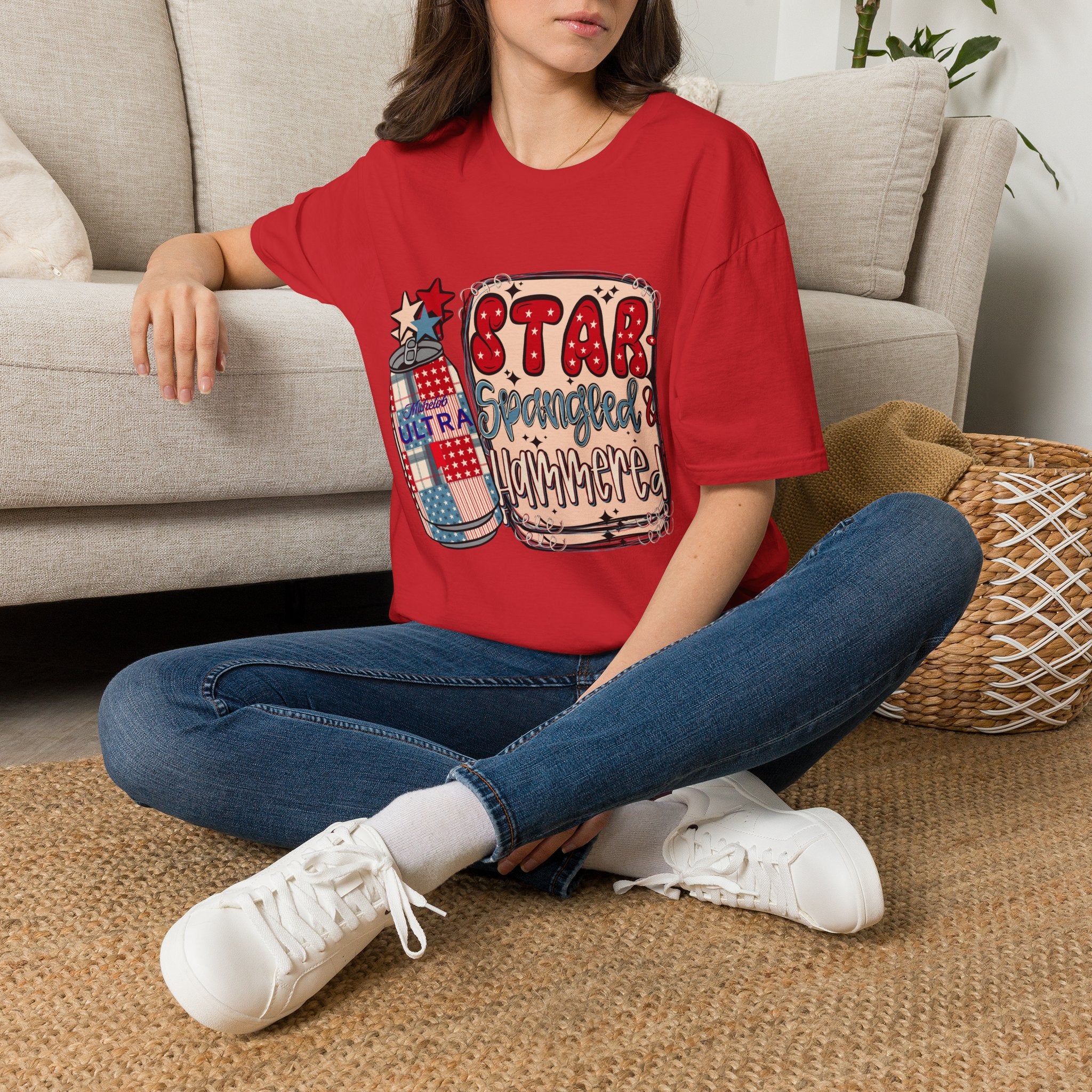 Star Spangled & Hammered Patriotic Tee (4th of July)