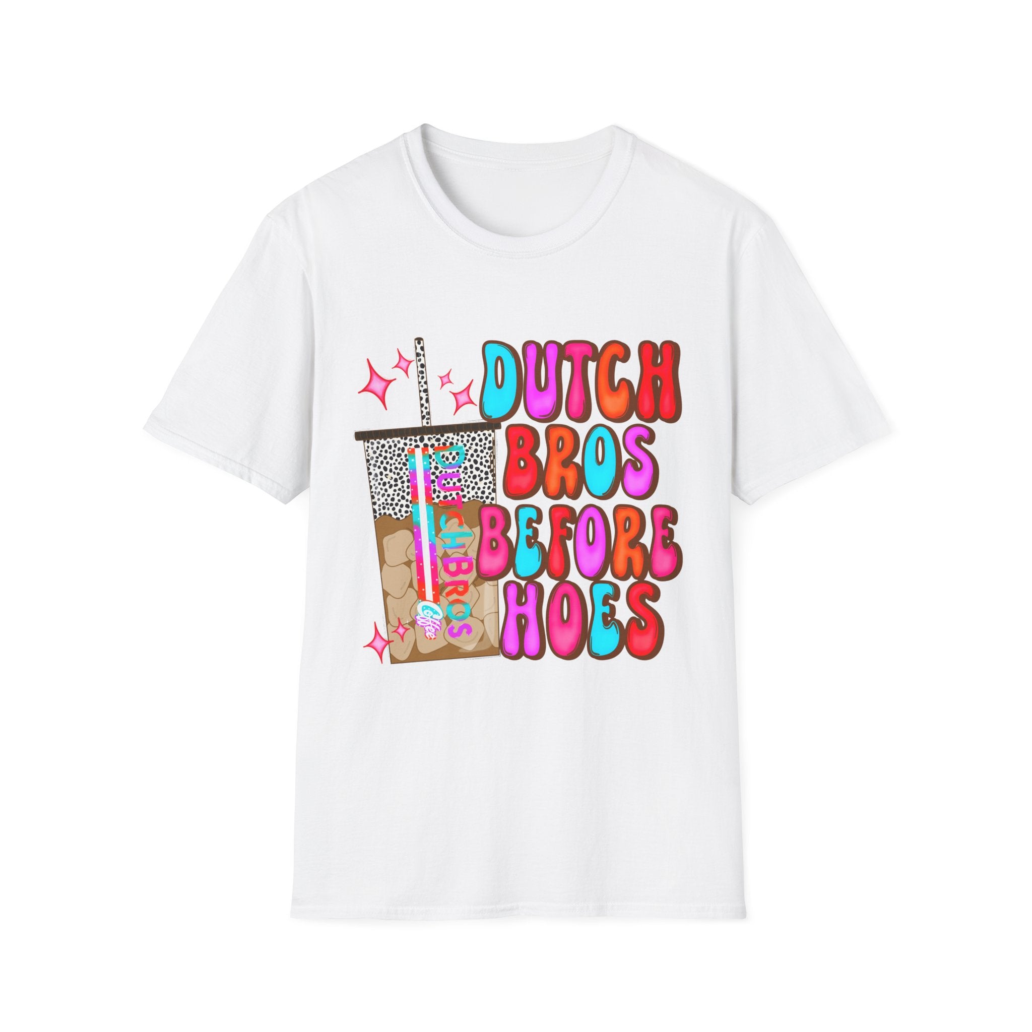 T-Shirt — 'Dutch Bros Before H*es' Retro Neon Coffee Lover Tee