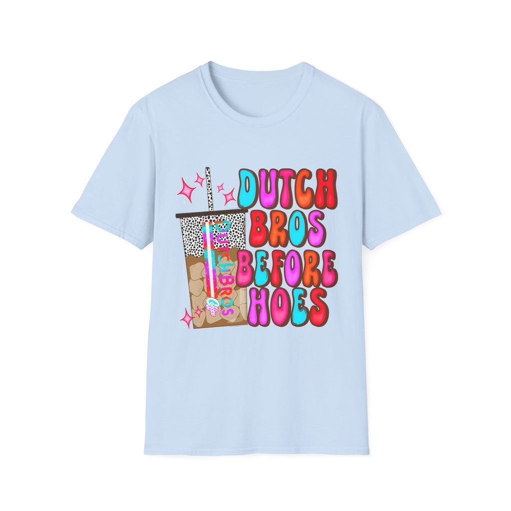 T-Shirt — 'Dutch Bros Before H*es' Retro Neon Coffee Lover Tee