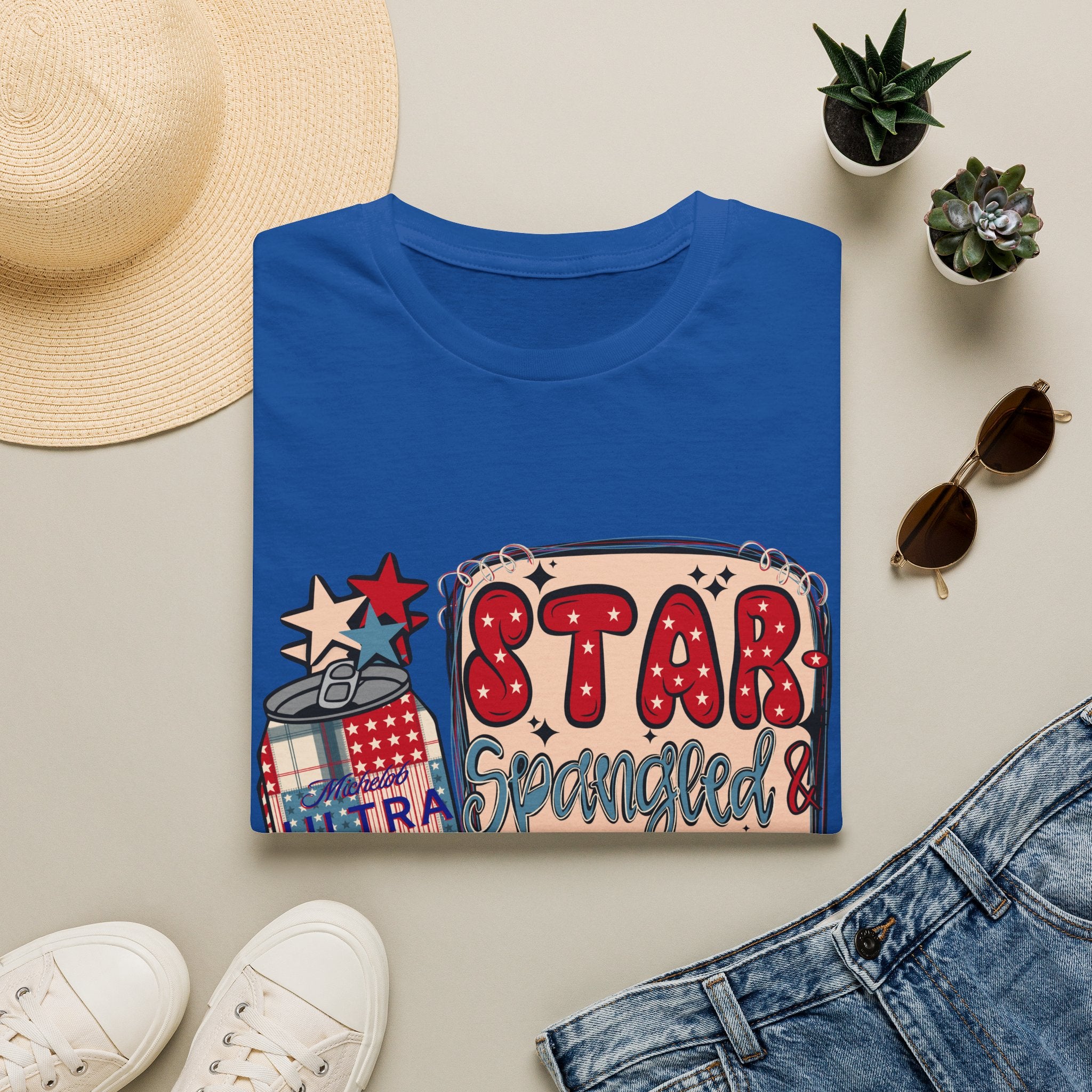 Star Spangled & Hammered Patriotic Tee (4th of July)