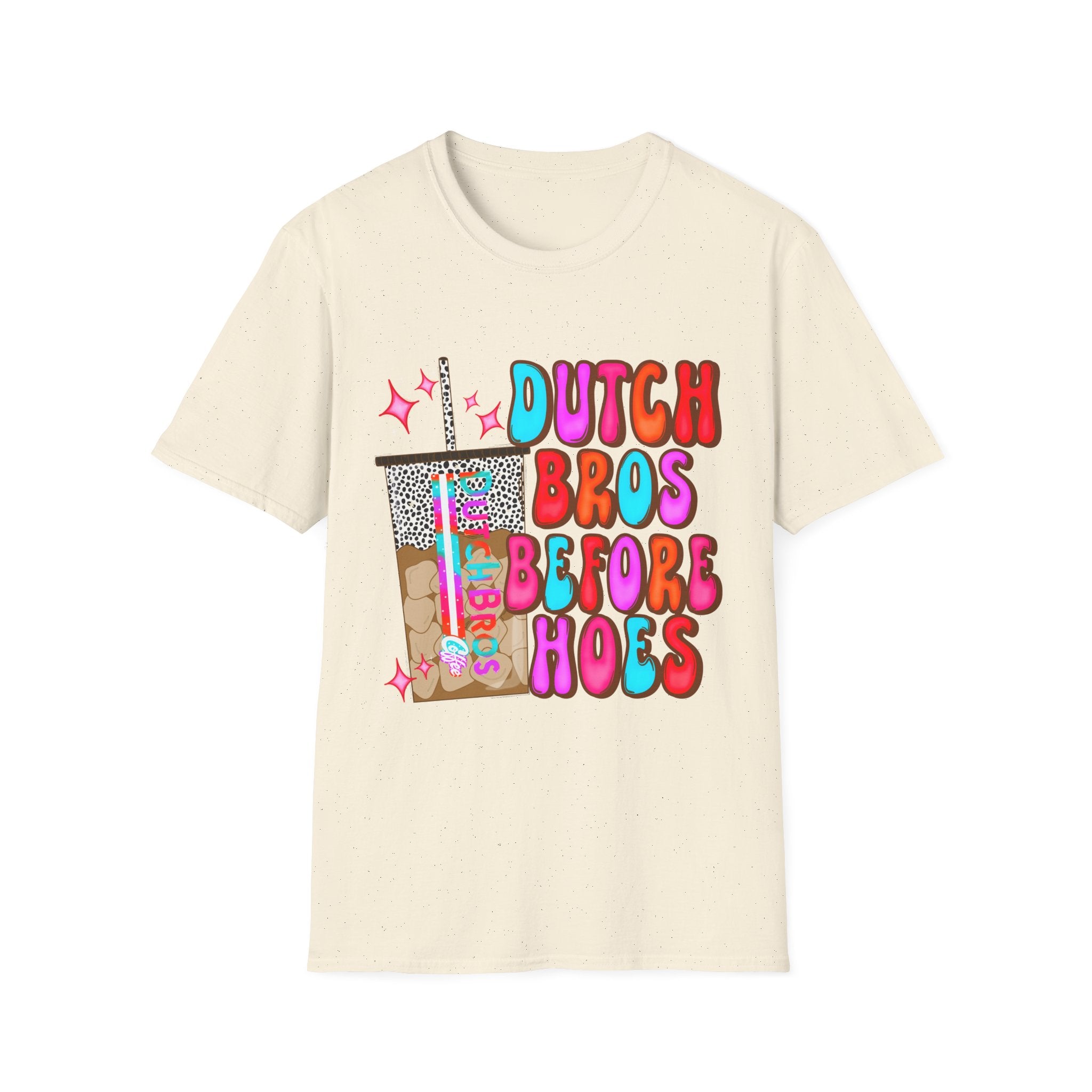 T-Shirt — 'Dutch Bros Before H*es' Retro Neon Coffee Lover Tee