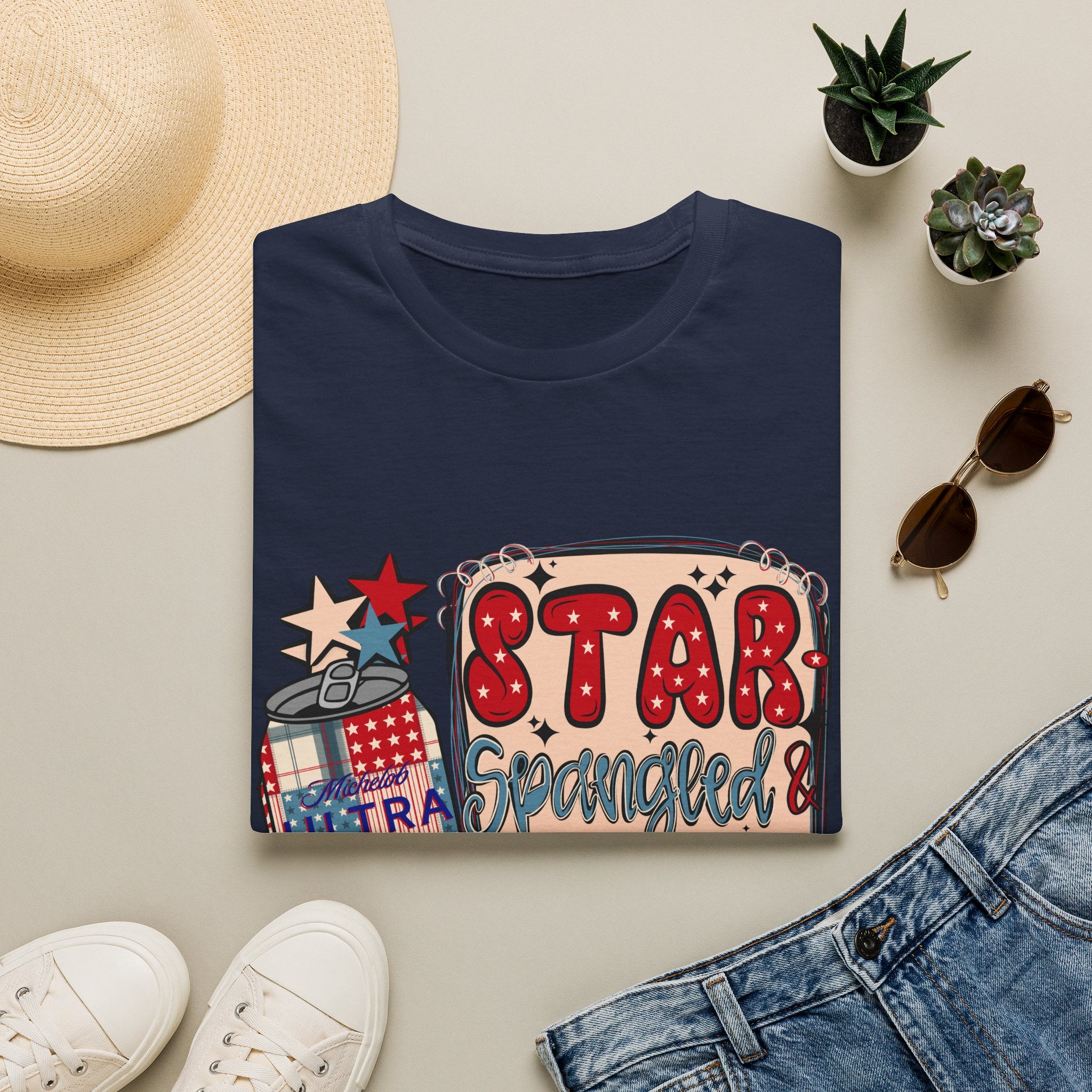 Star Spangled & Hammered Patriotic Tee (4th of July)