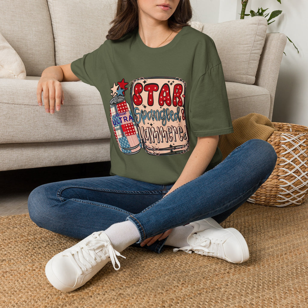 Star Spangled & Hammered Patriotic Tee (4th of July)