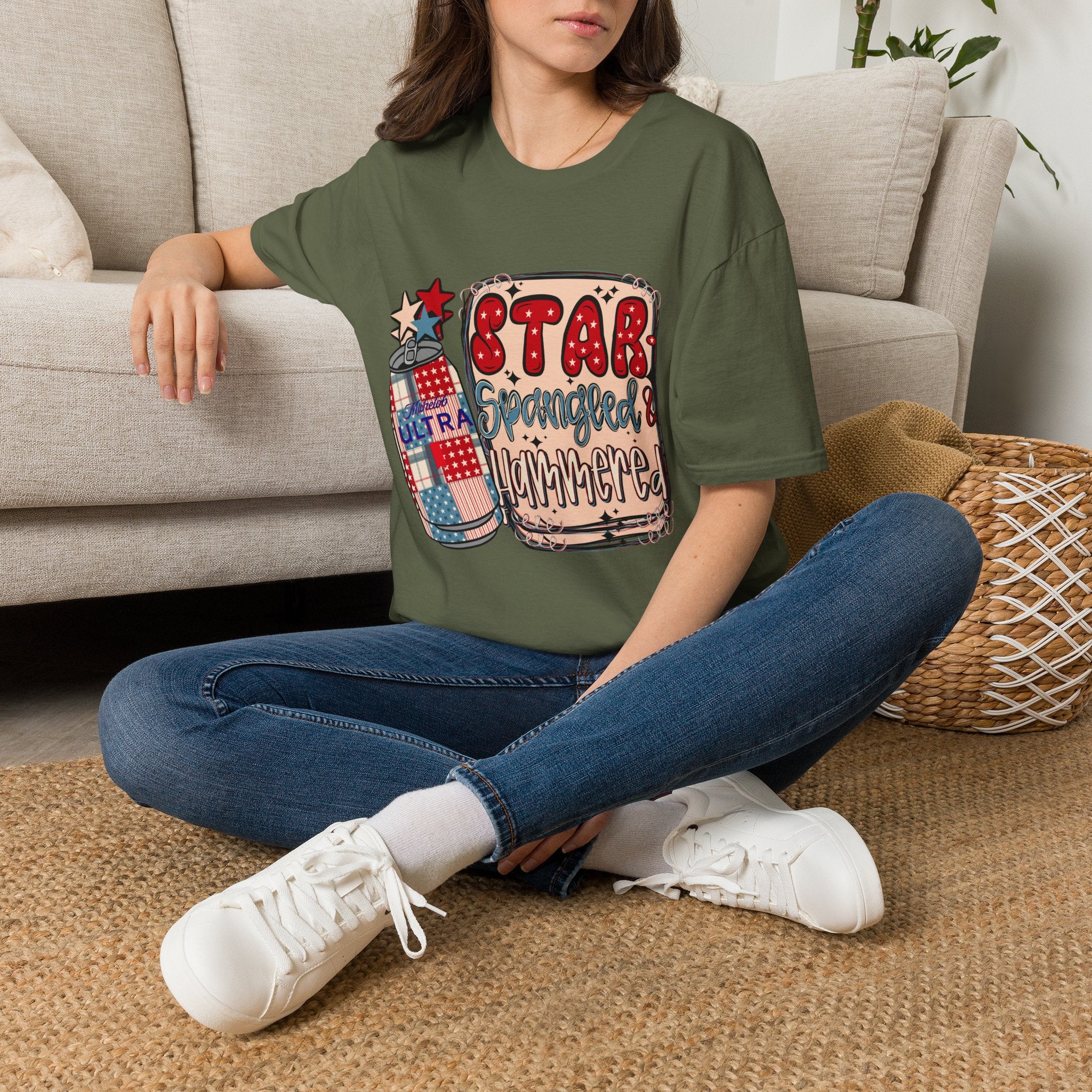Star Spangled & Hammered Patriotic Tee (4th of July)