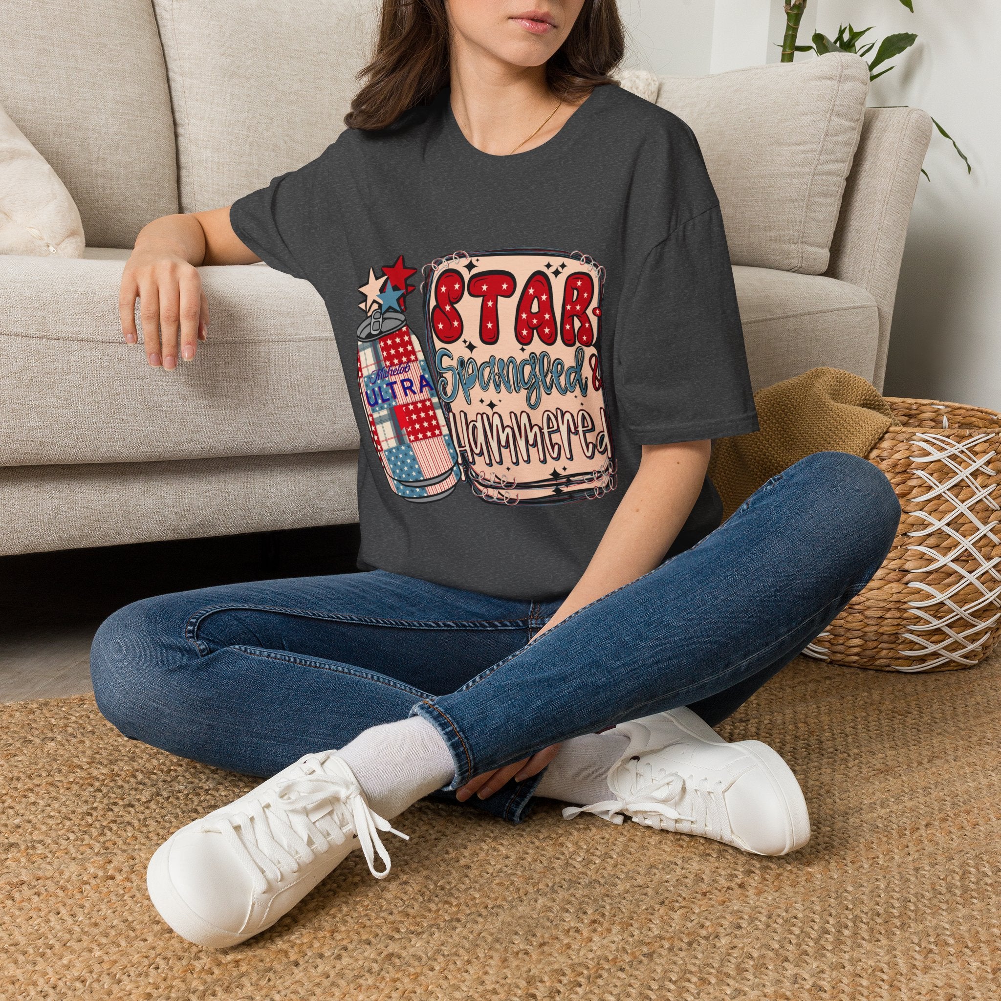 Star Spangled & Hammered Patriotic Tee (4th of July)