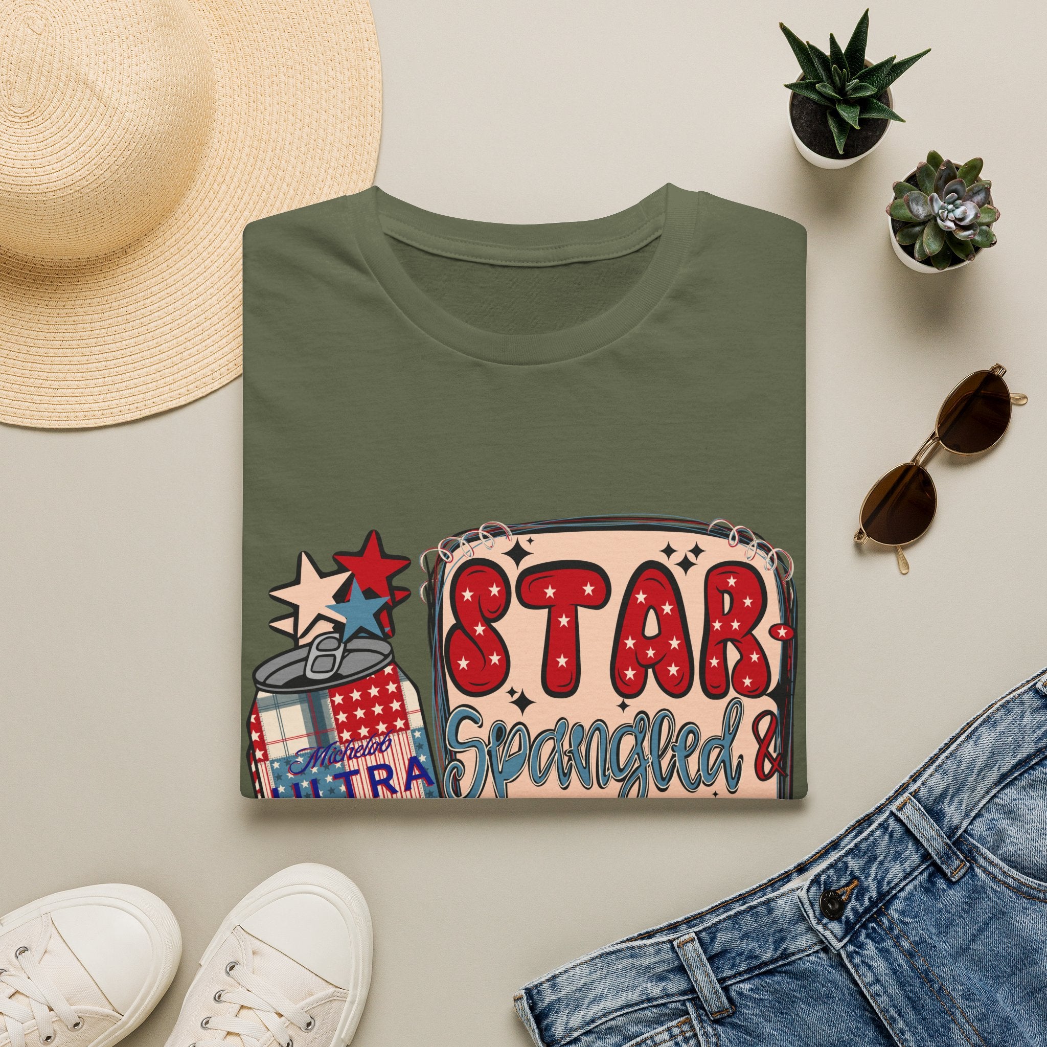 Star Spangled & Hammered Patriotic Tee (4th of July)