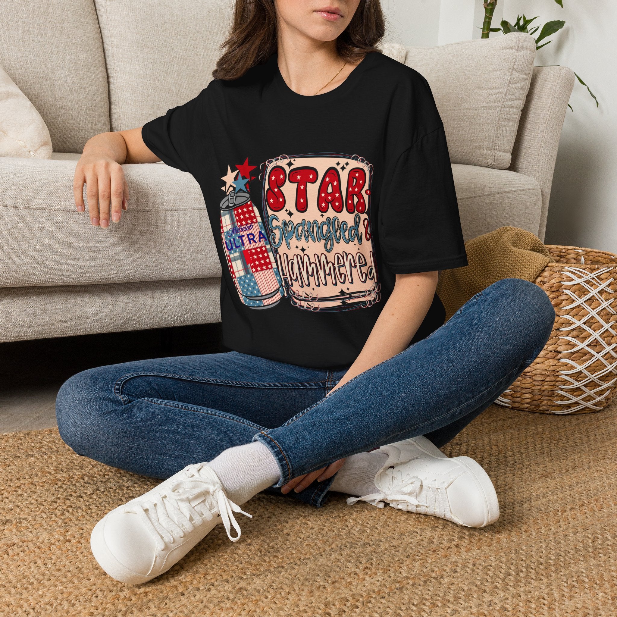 Star Spangled & Hammered Patriotic Tee (4th of July)