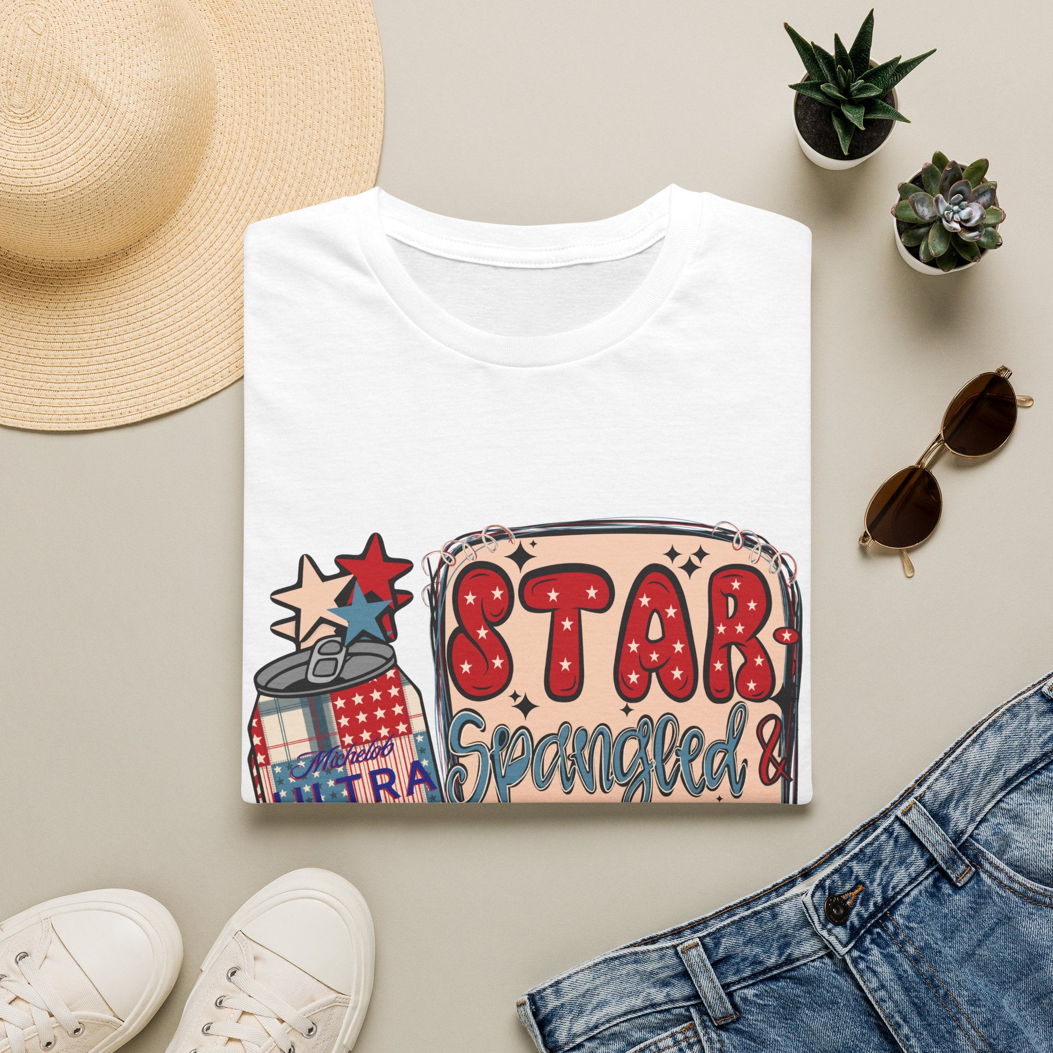 Star Spangled & Hammered Patriotic Tee (4th of July)
